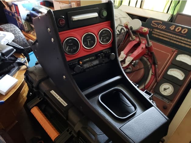Triple-Gauge Radio Console Panel