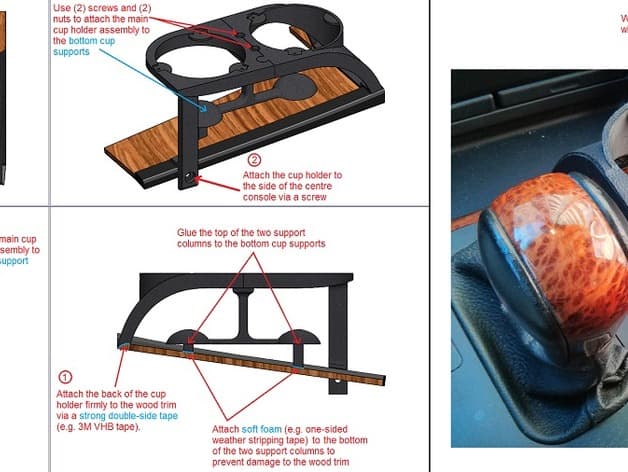 LHD Automatic-Console Cup Holder